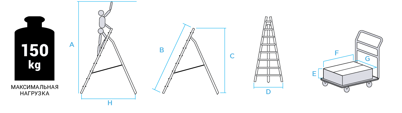 Схема: Стремянка садовая NV 3191
