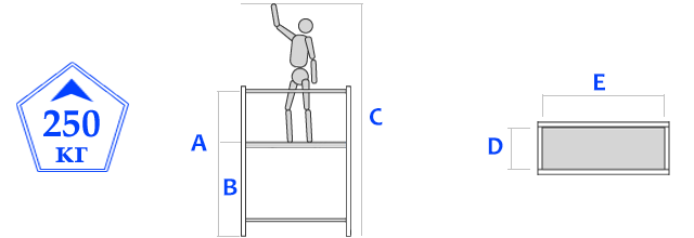 Вышка тура ВС стальная 1+1
