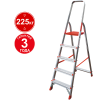 Стремянка профессиональная алюминиевая 5 ступеней NV 3110 Новая высота 3110105