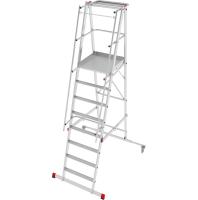 Индустриальная передвижная складная лестница-стремянка с платформой 8 ступеней NV5540 Новая высота 5540108