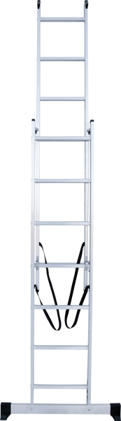 Лестница алюминиевая двухсекционная 2x7 ступеней NV1220 Новая высота 1220207