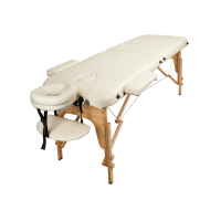 Массажный стол Atlas Sport 70 см складной 3-с деревянный (бежевый)