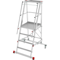Индустриальная передвижная складная лестница-стремянка с платформой 4 ступени NV5540 Новая высота 5540104