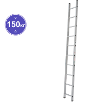 Лестница алюминиевая односекционная 10 ступеней NV121 Новая высота 1210110