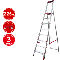 Стремянка профессиональная алюминиевая 8 ступеней органайзер NV3115 Новая высота 3115108