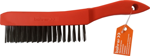 Щетка ручная 6-ти рядная сталь Bohrer 36500046