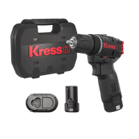 Аккумуляторный шуруповерт KRESS KUA24, 12В, 38Нм, 2Ач х 2, ЗУ 1.5А, кейс