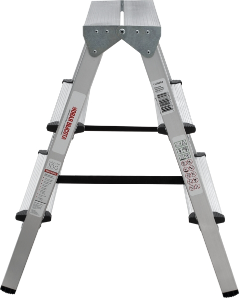Стремянка алюминиевая двухсторонняя 2x3 ступени NV 112 Новая высота 1120203