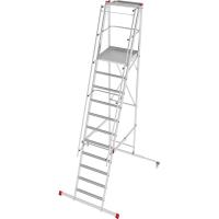 Индустриальная передвижная складная лестница-стремянка с платформой 11 ступеней NV5540 Новая высота 5540111