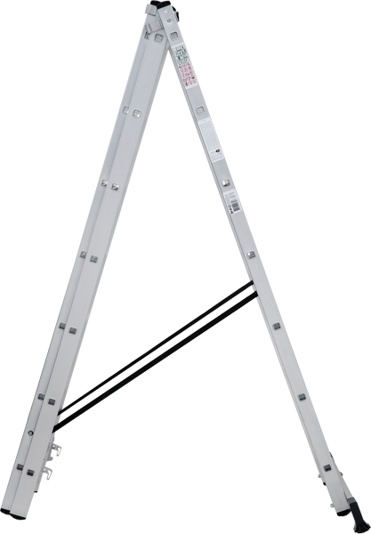Лестница алюминиевая трехсекционная 3x8 ступеней NV123 Новая высота 1230308