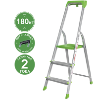 Стремянка алюминиевая 3 ступени с органайзером NV2115 Новая высота 2115103