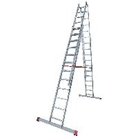 Стремянка алюминиевая 4x12 ступеней двухсторонняя с регулировкой высоты NV5183 Новая Высота 5183412