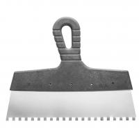 Шпатель зубчатый 150 мм зубья 8х8 мм Bohrer ШПЗ-150308