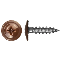 4,2х19 мм Саморез с прессшайбой острый RAL8017 шоколадно-коричн.