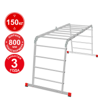 Лестница-трансформер профессиональная 4x4 ступеней ширина 800 мм NV3323 Новая высота 3323404