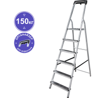 Стремянка алюминиевая 6 ступенией с органайзером NV1115 Новая высота 1115106