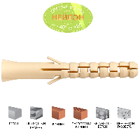 6x50 мм набор дюбелей удлиненных НЕЙЛОН PND L Евростандарт (50 шт.) /аналог Sormat NAT/