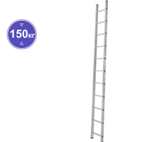 Лестница алюминиевая односекционная 11 ступеней NV 121 Новая высота 1210111