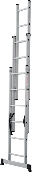 Лестница алюминиевая трехсекционная 3x6 ступеней NV123 Новая высота 1230306