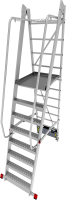 Передвижная профессиональная складная лестница-стремянка с площадкой NV354 Новая высота 3540108