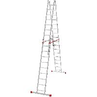 Стремянка алюминиевая 4x10 ступеней двухсторонняя с регулировкой высоты NV5183 Новая Высота 5183410