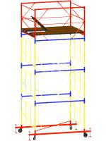 Вышка тура ВСР-6 стальная 1+3 высота до помоста 4.0 м площадка 1.6x2.0 м