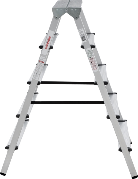 Стремянка алюминиевая двухсторонняя 2x5 ступеней NV 112 Новая высота 1120205