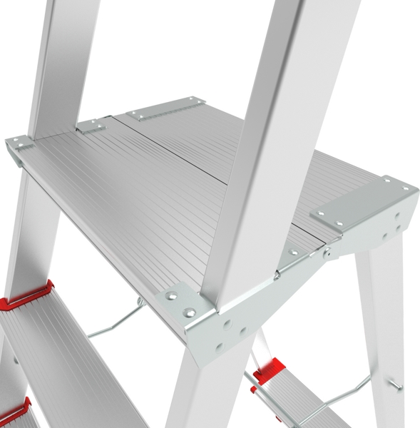 Стремянка профессиональная алюминиевая 3 ступени с большой площадкой NV3130 Новая высота 3130103