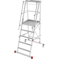Индустриальная передвижная складная лестница-стремянка с платформой 5 ступеней NV5540 Новая высота 5540105