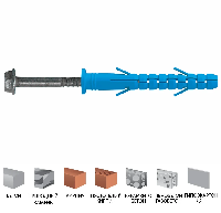10х135 мм дюбель фасадный ДФ с шурупом