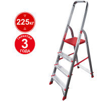 Стремянка профессиональная алюминиевая 4 ступени NV 3110 Новая высота 3110104