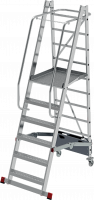 Передвижная профессиональная складная лестница-стремянка с площадкой NV354 Новая высота 3540106