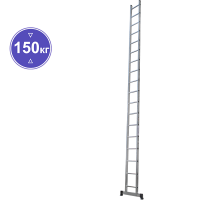 Лестница алюминиевая односекционная  18 ступеней NV1210 Новая высота 1210118