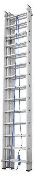 Лестница индустриальная трехсекционная с тросовой тягой 3x16 ступеней NV525 Новая высота 5250316