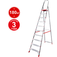 Стремянка профессиональная алюминиевая 10 ступеней NV 3110 Новая высота 3110110