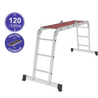 Лестница-трансформер 4х3 ступени с помостом NV 1330 Новая высота 1330403