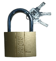 Замок 75 мм SFB навесной желтый защёлкивающийся FD-1364