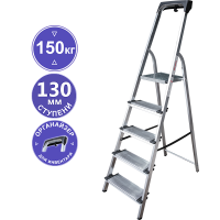 Стремянка алюминиевая  5 ступеней 130 мм органайзер NV 1118 Новая высота 1118105