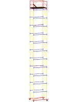 Вышка тура ВСР-6 стальная 1+11 высота до помоста 13.9 м площадка 1.6x2.0 м