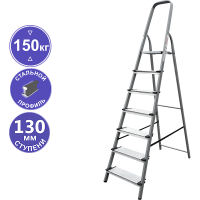 Стремянка алюминий-сталь 7 ступеней 130 мм NV1137 Новая высота 1137107