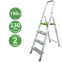 Стремянка алюминиевая 4 ступени 130 мм NV 2117 Новая высота  2117104