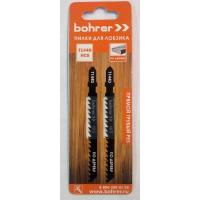 Пилки для лобзиков по дереву T144D HCS  прямой грубый рез (2шт.) Bohrer 37101444