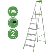 Стремянка алюминиевая 7 ступеней с органайзером NV2115 Новая высота 2115107