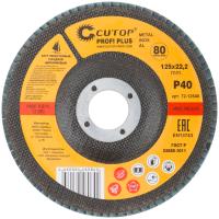 P40 125х22.2 мм  Круг профес. лепестковый циркониевый Cutop Profi Plus 72-12540