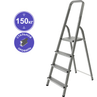 Стремянка стальная  4 ступени NV 1150 Новая высота 1150104