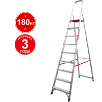 Стремянка профессиональная алюминиевая 9 ступеней NV 3110 Новая высота 3110109