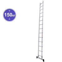 Лестница алюминиевая односекционная  14 ступеней NV1210 Новая высота 1210114