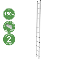 Лестница алюминиевая односекционная 12 ступеней NV 221 Новая высота 2210112