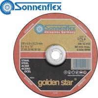 230х6.0х22.23 мм Круг шлифовальный по нерж. стали и мет. Golden Star Sonnenflex 00816