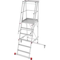 Индустриальная передвижная складная лестница-стремянка с платформой 6 ступеней NV5540 Новая высота 5540106